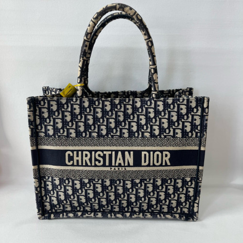 Dior Medium Book Tote Oblique Navy Beige Dior Medium Book Tote Oblique Navy Beige
