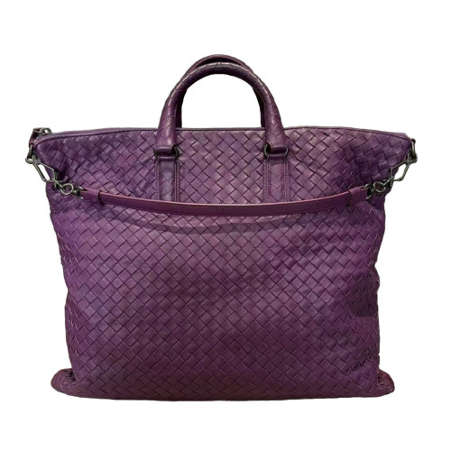 Bottega Veneta Briefcase Lambskin Intrecciato Nappa Purple