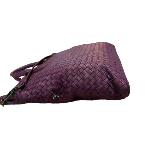 Bottega Veneta Briefcase Lambskin Intrecciato Nappa Purple