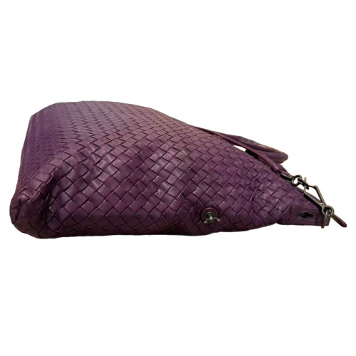 Bottega Veneta Briefcase Lambskin Intrecciato Nappa Purple