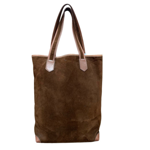 Gucci Tote Bag Suede Brown