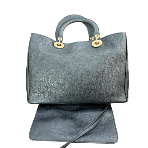 Dior Handbag Grained Calfskin Black