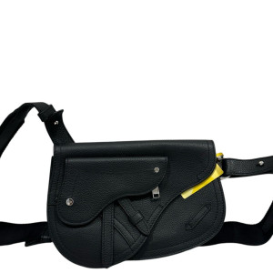 Dior Saddle Crossbody Bag Calfskin Black