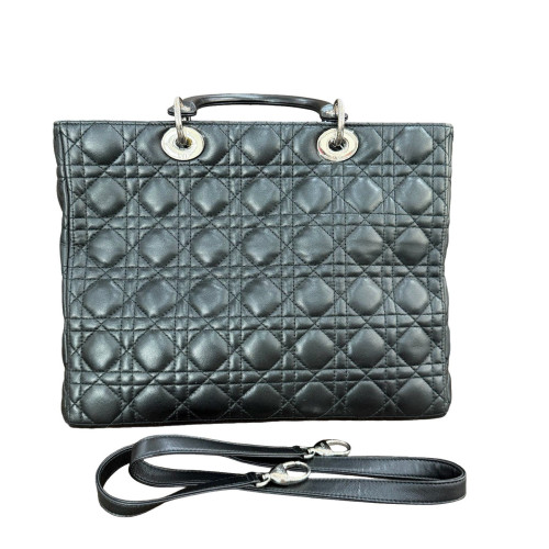 Dior Large Lady Dior Lambskin Black
