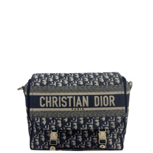 Dior Medium Diorcamp Messenger Oblique Blue White