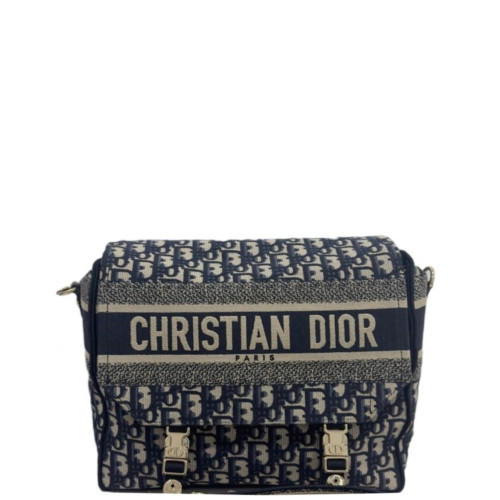 Dior Medium Diorcamp Messenger Oblique Blue White