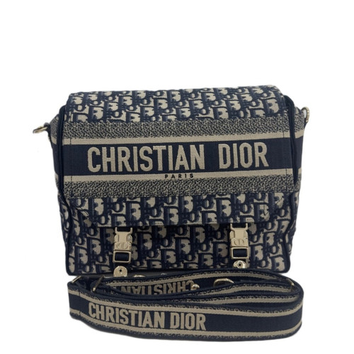 Dior Medium Diorcamp Messenger Oblique Blue White