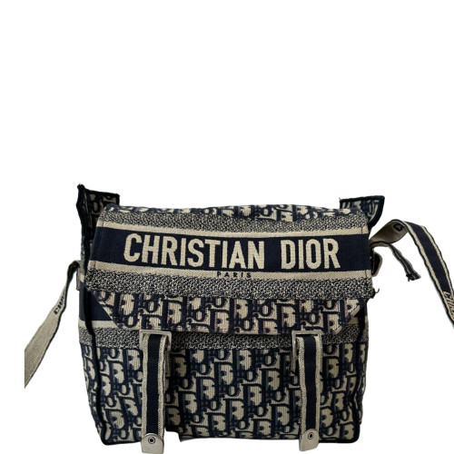 Dior Medium Diorcamp Messenger Oblique Navy Beige Black
