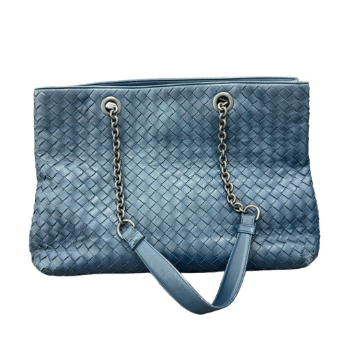 Bottega Veneta Tote Bag Calfskin Calfskin Intrecciato Blue Bottega Veneta Tote Bag Calfskin Calfskin Intrecciato Blue