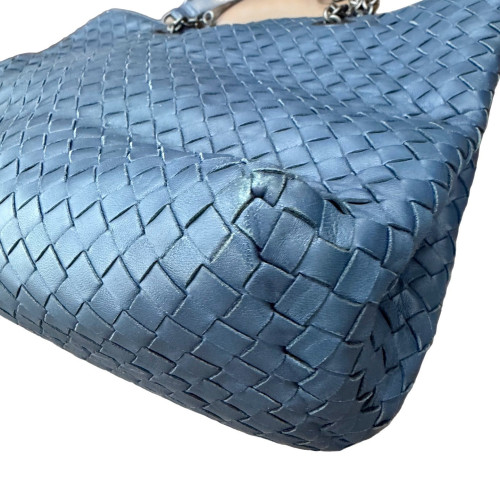 Bottega Veneta Tote Bag Calfskin Calfskin Intrecciato Blue Bottega Veneta Tote Bag Calfskin Calfskin Intrecciato Blue