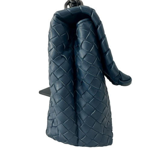 Bottega Veneta Medium Olimpia Shoulder Bag Calfskin Intrecciato Blue Bottega Veneta Medium Olimpia Shoulder Bag Calfskin Intrecciato Blue