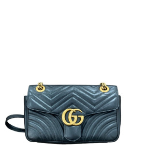Gucci Small GG Marmont Lambskin Black