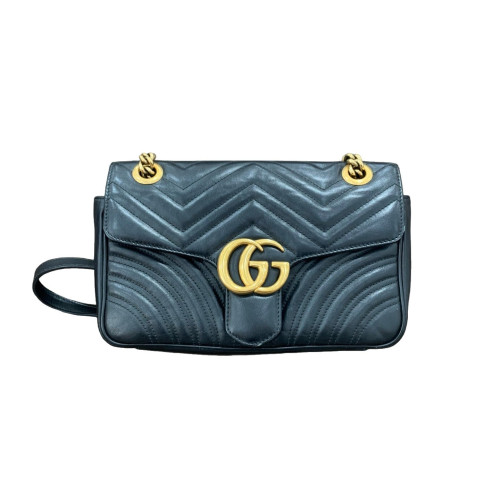 Gucci Small GG Marmont Lambskin Black