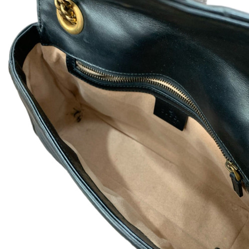 Gucci Small GG Marmont Lambskin Black