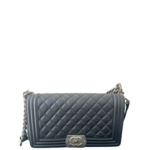 Chanel Quilted Medium Boy Flap Calfskin Black