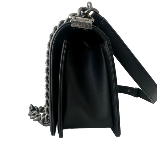 Chanel Quilted Medium Boy Flap Calfskin Black