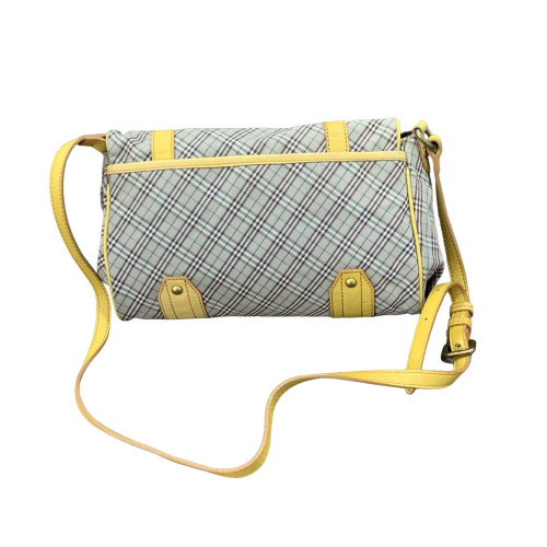 Burberry Messenger Calfskin House Check Grey Yellow Black