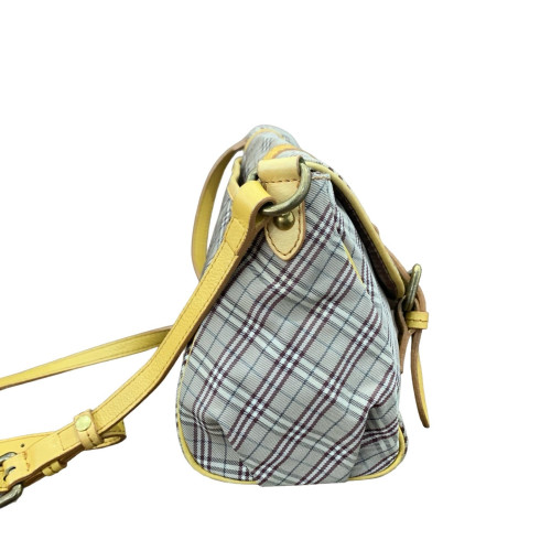 Burberry Messenger Calfskin House Check Grey Yellow Black
