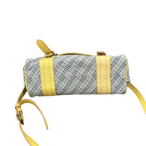 Burberry Messenger Calfskin House Check Grey Yellow Black