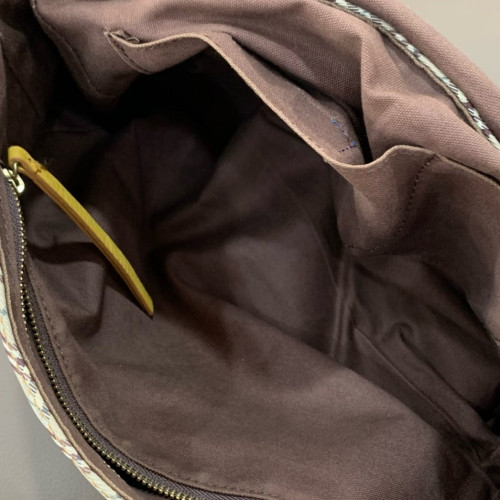 Burberry Messenger Calfskin House Check Grey Yellow Black