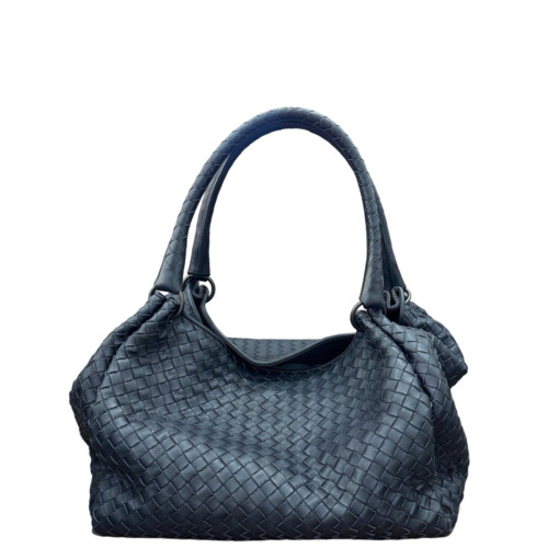 Bottega Veneta Tote Bag Lambskin Intrecciato Nappa Black
