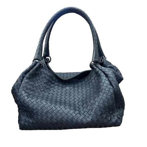 Bottega Veneta Tote Bag Lambskin Intrecciato Nappa Black