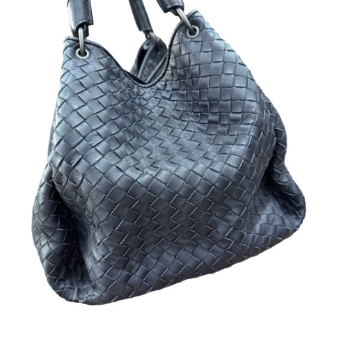 Bottega Veneta Tote Bag Lambskin Intrecciato Nappa Black