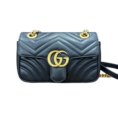 Gucci Matelasse Mini GG Marmont Calfskin Black