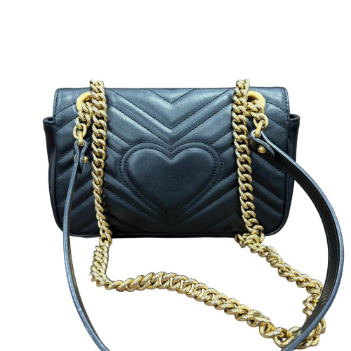 Gucci Matelasse Mini GG Marmont Calfskin Black
