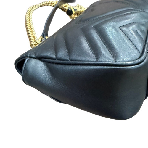 Gucci Matelasse Mini GG Marmont Calfskin Black