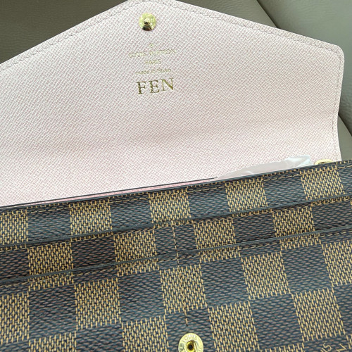 Louis Vuitton Sarah Wallet Nm Damier Ebene Brown Louis Vuitton Sarah Wallet Nm Damier Ebene Brown
