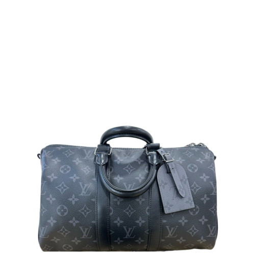 Louis Vuitton Keepall Bandouliere 35 Monogram Eclipse Black Grey