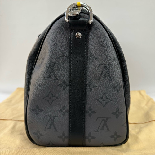 Louis Vuitton Keepall Bandouliere 35 Monogram Eclipse Black Grey