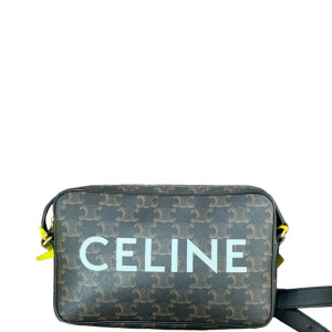 Celine Camera Case Triomphe Brown Black Celine Camera Case Triomphe Brown Black