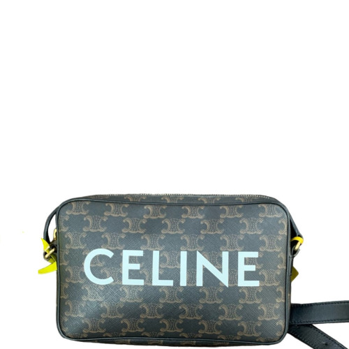 Celine Camera Case Triomphe Brown Black