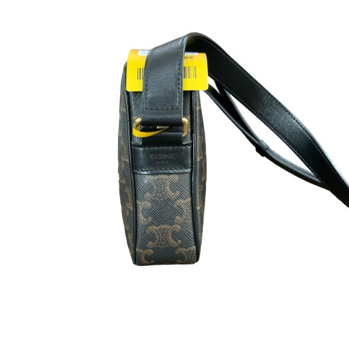 Celine Camera Case Triomphe Brown Black