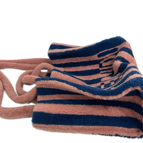 Fendi Tote Bag Faux Fur Pink Blue Fendi Tote Bag Faux Fur Pink Blue