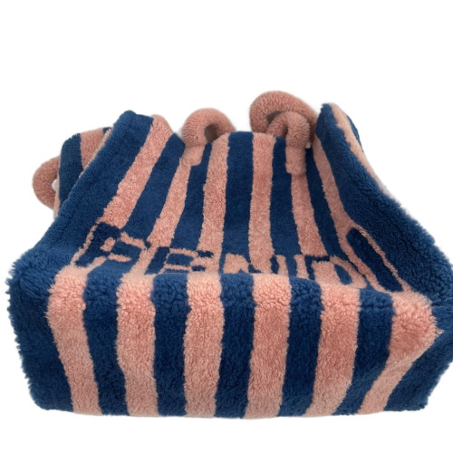 Fendi Tote Bag Faux Fur Pink Blue Fendi Tote Bag Faux Fur Pink Blue