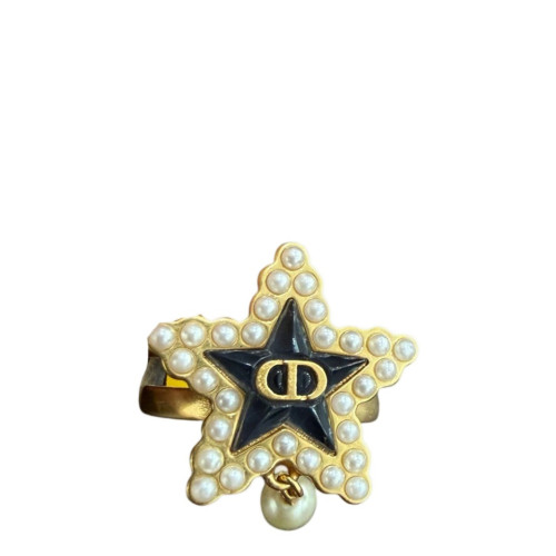 Dior Ring Metal Gold Black White