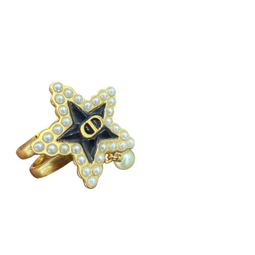 Dior Ring Metal Gold Black White