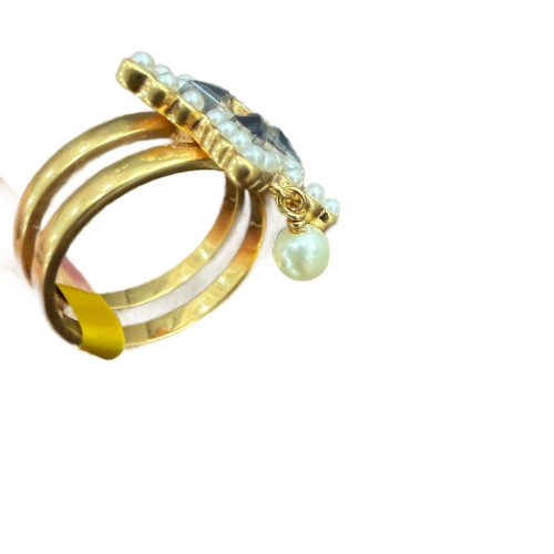 Dior Ring Metal Gold Black White