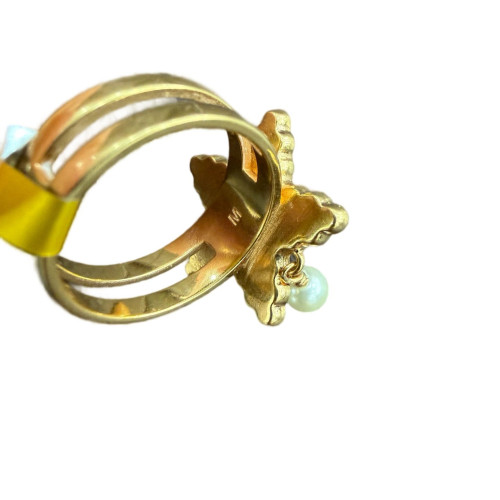 Dior Ring Metal Gold Black White