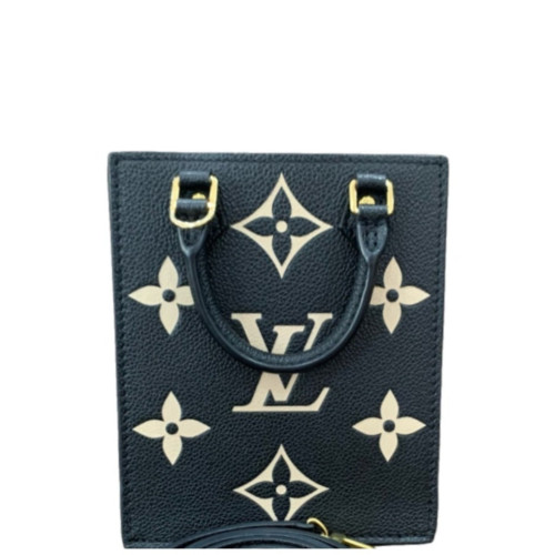 Louis Vuitton Petite Sac Plat Monogram Empreinte Giant Black Beige