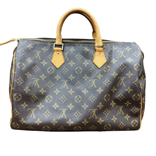 Louis Vuitton Speedy 35 Monogram Dark Brown Light Brown