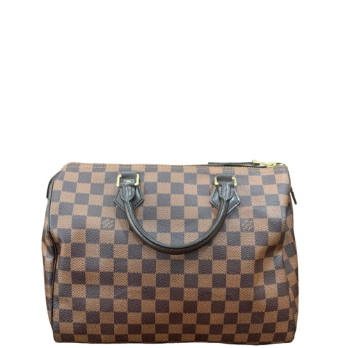 Louis Vuitton Speedy 30 Damier Ebene Dark Brown Light Brown Louis Vuitton Speedy 30 Damier Ebene Dark Brown Light Brown