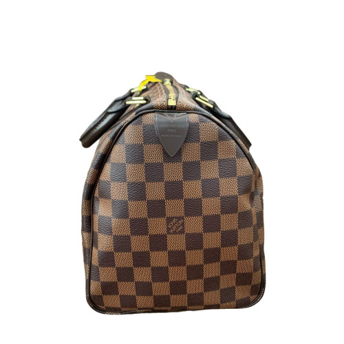 Louis Vuitton Speedy 30 Damier Ebene Dark Brown Light Brown Louis Vuitton Speedy 30 Damier Ebene Dark Brown Light Brown