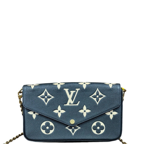 Louis Vuitton Pochette Felicie Chain Wallet Monogram Giant Black Beige Red