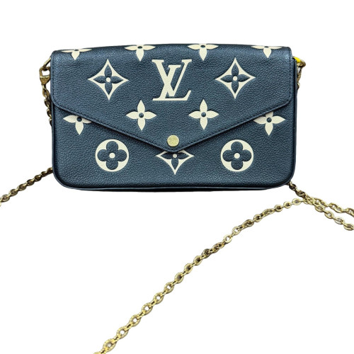 Louis Vuitton Pochette Felicie Chain Wallet Monogram Giant Black Beige Red