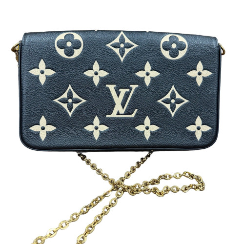 Louis Vuitton Pochette Felicie Chain Wallet Monogram Giant Black Beige Red