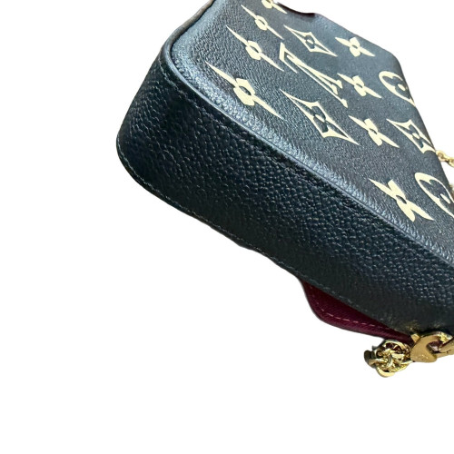 Louis Vuitton Pochette Felicie Chain Wallet Monogram Giant Black Beige Red